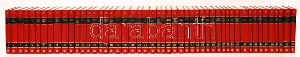 Jókai Mór válogatott művei. Teljes sorozat. 50 kötetben. Bp., Kossuth Kiadó. Dekoratív aranyozott mű...