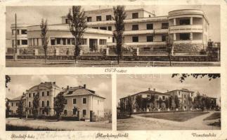 3 db RÉGI magyar városképes lap: Harkányfürdő (2 db), Hatvan