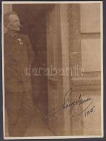 1914 Lányi ezredes fényképe és aláírása, katonai fénykép, 8x11 cm