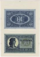 1919. augusztus 9. 10K próbanyomat elő- és hátoldal együtt nyomva/Probe RR!!