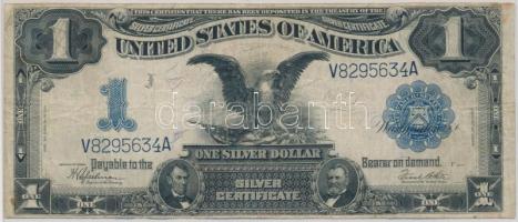 Amerikai Egyesült Államok 1899. 1$ "Abraham Lincoln" T:III- USA 1899. One Dollar "Abraham Lincoln" C:VG Krause 338/c