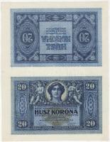 1919. július 15. 20K próbanyomat/ Probe elő- és hátoldal együtt nyomva RR!! T:I