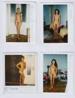 cca 1980 Fotómodell jelöltek, kasztingra jelentkezett lányok finoman erotikus fényképei, 4 db polaroid kép, 6x9 cm és 7,5x7,5 cm / erotic photo