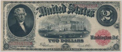 Amerikai Egyesült Államok 1917. 2$ "Thomas Jefferson" T:III USA 1917. 2 Dollars "Thomas Jefferson" C:F Krause 188