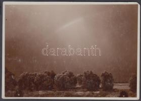 1932. július 15-én 18 óra, Zivatar szivárvánnyal Arnót felett, feliratozott kép, 11x15,5 cm