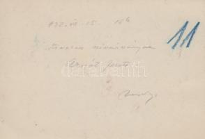 1932. július 15-én 18 óra, Zivatar szivárvánnyal Arnót felett, feliratozott kép, 11x15,5 cm