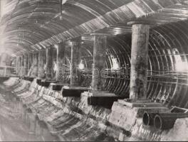 cca 1960-1965 Metró alagút építése Budapest alatt, 6 db riportfotó, 18x24 cm