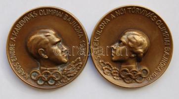 1936. Kabos Endre-S. Elek Ilona olimpiai bajnokok plakettpár Br. Szign:Dabóczi T:2