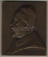 1930. Dr. Kis Arnold - Judaika szögletes Br plakett. Szign:Csillag T:2