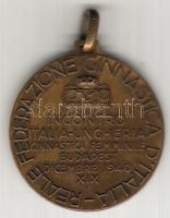 1940. Olasz-magyar női tornaviadal zománcozott bronz T:2