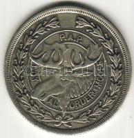 cca 1950. Szabadkőműves tagsági érem, páholy számmal Ag T:2