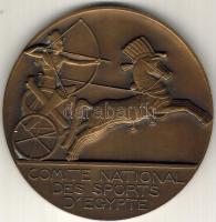 Egyiptom 1937. "Comite National des Sports D Egypte" nagyalakú/große Br plakett T:2