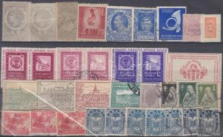 31 db cseh, francia, román, indiai és magyar levélzáró ill. illetékbélyeg