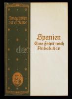 Schäfer, E[rnst]: Spanien. Eine fahrt nach Andalusien. Monographien zur Erdkunde 38. Bielefeld - Leipzig, 1928, Verlag von Velhagen & Klasing. Dauerbach Béla ex librisével, színes kihajtható térképmelléklettel. Papírkötés, védőfóliával, jó állapotban.