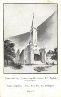 Budapest XVIII. Pestszentlőrinc, Szemeretelep-Kertvárosi Református egyház templomterve s: Hegedűs Dezső (non PC) (fa)