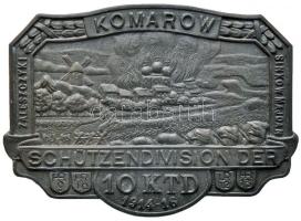 Osztrák-Magyar Monarchia 1914-1916. "10. Lovas Hadosztály Lövész Osztálya" horgany sapkajelvény (35x48mm) T:2 Austro-Hungarian Monarchy 1914-1916. "KOMAROW - SCHÜTZENDIVISION DER 10 KTD" zin cap badge (35x48mm) C:XF