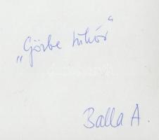 cca 1970 Balla András: Görbe tükör, aláírt vintage fotóművészeti alkotás, 17x24 cm