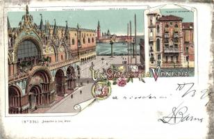 1899 Venice, Venezia; Piazza San Marco, Palazzo di Desdemona, litho