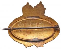 Osztrák-Magyar Monarchia ~1915. "8. Lovas Hadosztály" aranyozott, zománcozott fém sapkajel...