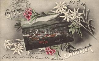 Wörschach, floral greeting card