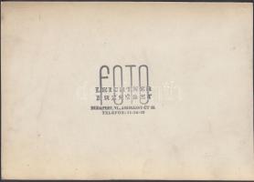 cca 1930-1940 Leichtner Erzsébet: A kiskakas szerepében a Szentpál iskola egyik növendéke, pecséttel...