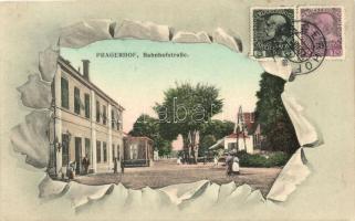 Pragersko, Pragerhof; Bahnhofstrasse, Verlag von Marie Nowak / street of the station