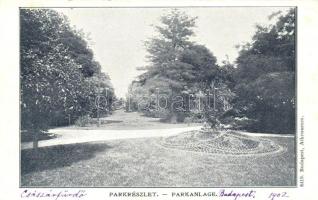 Budapest II. Császár fürdő, park