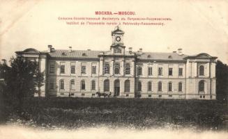 Moscow, Institut de leconomie rurale a Petrovsky-Rasoumovsky, Selskokhozyaystvennye institut / Agricultural Institute