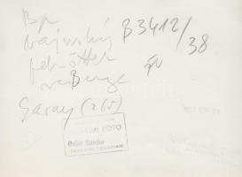 1953 Bojár Sándor (1914-2000): Budapest bajnokság, felnőtt mezei futóverseny, vintage sportfotó, 13x...