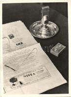 1934 Pöltinger Gusztáv: Gyufás csendélet, jelzés nélküli vintage fotóművészeti alkotás, a szerző hagyatékából, 18x13 cm