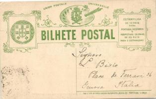 Lisbon, President Loubet in Portugal, ornamentation of Garrett street (small tear)