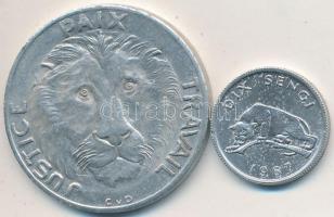 Kongói Demokratikus Köztársaság 1965. 10Fr + 1967. 10S T:2
Democratic Republic of the Congo 1965. 10...