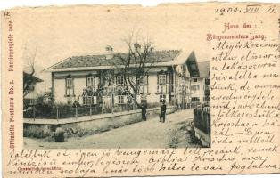 Oberammergau, Haus des Bürgermeisters Lang, Offizielle Postkarte No. 2. / house of mayor (b)