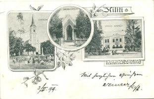 1899 Balatonkiliti, templom, Cholera kápolna, urasági kastély floral Art Nouveau (b)