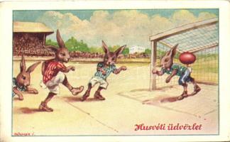 Easter, Football playing rabbits s: Pámmer I. (EK)