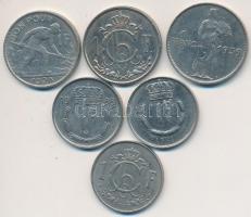 Luxemburg 1924. 1Fr + 1939. 1Fr + 1946. 1Fr + 1957. 1Fr + 1981. 1Fr + 1986. 1Fr T:2- Luxembourg 1924. 1 Franc + 1939. 1 Franc + 1946. 1 Franc + 1957. 1 Franc + 1981. 1 Franc + 1986. 1 Franc C:VF Krause KM#35,44,46.1,46.2,55,59