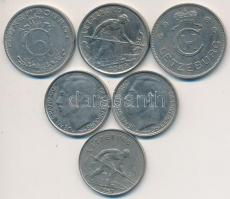 Luxemburg 1924. 1Fr + 1939. 1Fr + 1946. 1Fr + 1957. 1Fr + 1981. 1Fr + 1986. 1Fr T:2-
Luxembourg 1924...