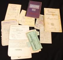 cca 1910-1920 10 db-os vegyes igazolvány tétel