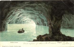 Capri, Grotta azzura / cave litho s: La Piza (b)