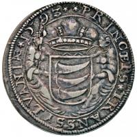 Erdélyi Fejedelemség 1593. Tallér Ag "Báthory Zsigmond" Nagybánya "SIGISMVNDVS-BATHOR...