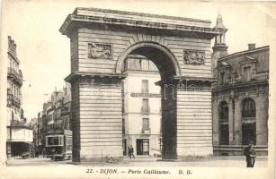 Dijon, Porte Guillaume / gate, hotel, tram (b)