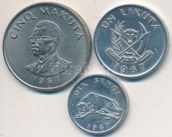 Kongói Demokratikus Köztársaság 1967. 10s + 1L + 5M T:2
Democratic Republic of the Congo 1967. 10 Se...