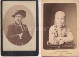 cca 1870-1900 Pozsonyi fotótörténeti gyűjtemény 7 db közepes keményhátú fotó pozsonyi fényképészek műterméből / 7 photos from Pressburg photographers