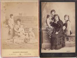 cca 1870-1900 Pozsonyi fotótörténeti gyűjtemény 7 db közepes keményhátú fotó pozsonyi fényképészek m...