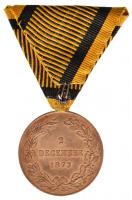 1873. december 2. "Hadiérem" I.Ferenc József Br katonai érdemérem mellszalaggal T:1-,2
Hun...