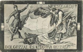 Ne csüggedj! Dolgozzál és kitartva bízzál! / Hungarian irredenta s: Sándor B.