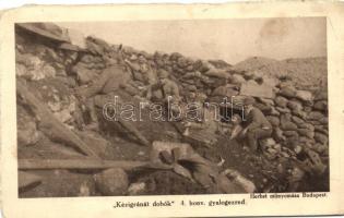 Kézigránát dobók, 4. honvég gyalogezred / Hand grenade, infantry regiment (small tear)