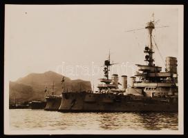 cca 1918 Német rombolók Olaszországban. Sajtófotó / German warships in Palermo, Italy. Press photo 18x12 cm