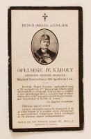 1922 IV. Károly gyászhíres szentkép
