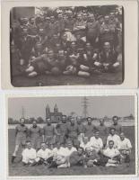 cca 1950 2 db football csapatot ábrázoló fotólap